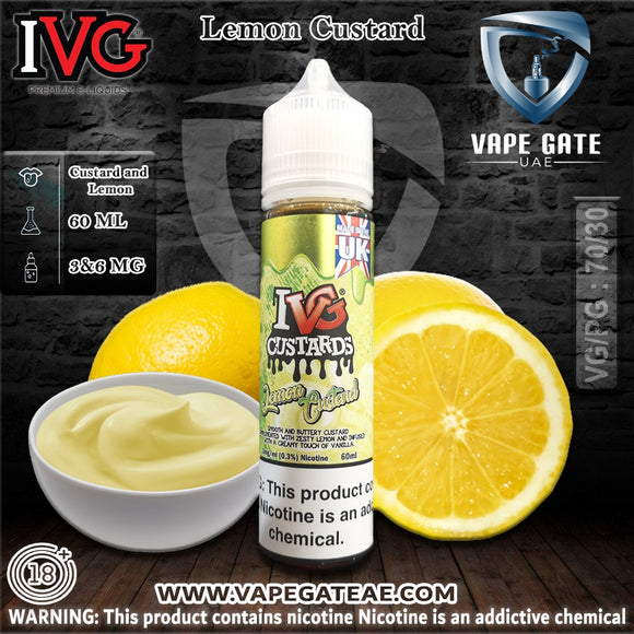 lemon custard vape juice Lemon Custard 60ml E juice by IVG | Abu Dhabi & Dubai