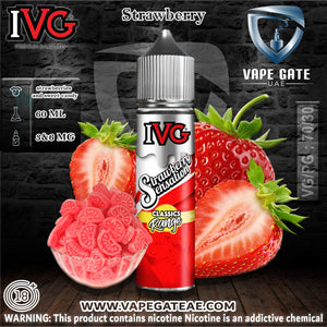 Strawberry 60ml E juice by IVG - E-LIQUIDS - UAE - KSA - Abu Dhabi - Dubai - RAK 1