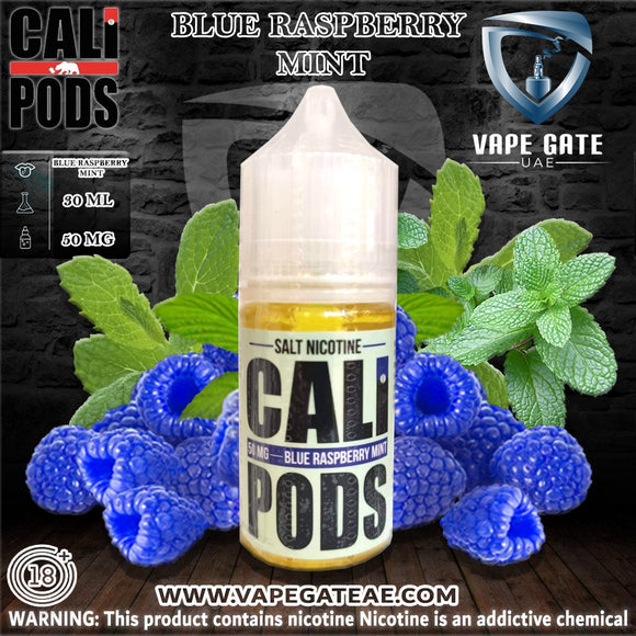 BLUE RASPBERRY MINT 30ml Saltnic by CALI PODS - Salt Nic - UAE - KSA - Abu Dhabi - Dubai - RAK 1