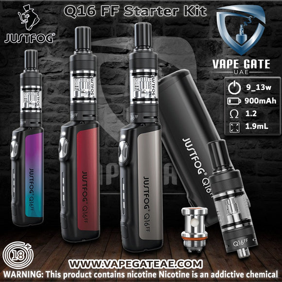 Justfog Q16 FF Starter Kit | Dubai & ABu Dhabi UAE | Vape Gate UAE Justfog Q16 FF Starter Kit | Dubai & ABu Dhabi UAE | Vape Gate UAE