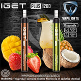 IGET PLUS Disposable Pod Device (1200 PUFF) Abudhabi Dubai KSA