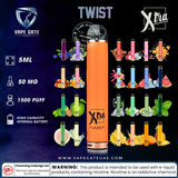 Xtra Twist Disposable Vaporiser With Adjustable Airflow (1,500 Puffs) Best Vape in Abu Dhabi and Dubai 2025