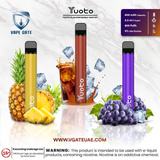 YUOTO PLUS DISPOSABLE VAPE KIT (800 PUFFS-600MAH) Abudhabi Dubai KSA UAE UK