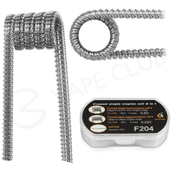 GEEKVAPE F204 FUSED CLAPTON 2 IN 1 PREBUILT COILS