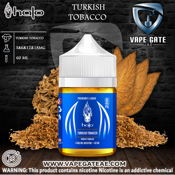 elfbar elfa kaufen Disposable Vape Halo Blue Series E-Liquid Review Turkish Tobacco By Halo Eq  E-liquid 60ml 1