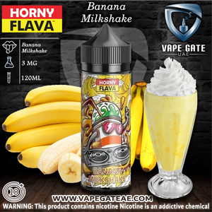 banana milkshake vape juice Horny - Banana Milkshake 120ml E Liquid by Horny Flava