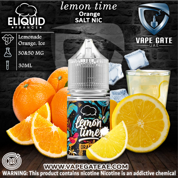 LEMON TIME ORANGE - ELIQUID FRANCE 30ML SALT ABUDHABI DUBAI KSA