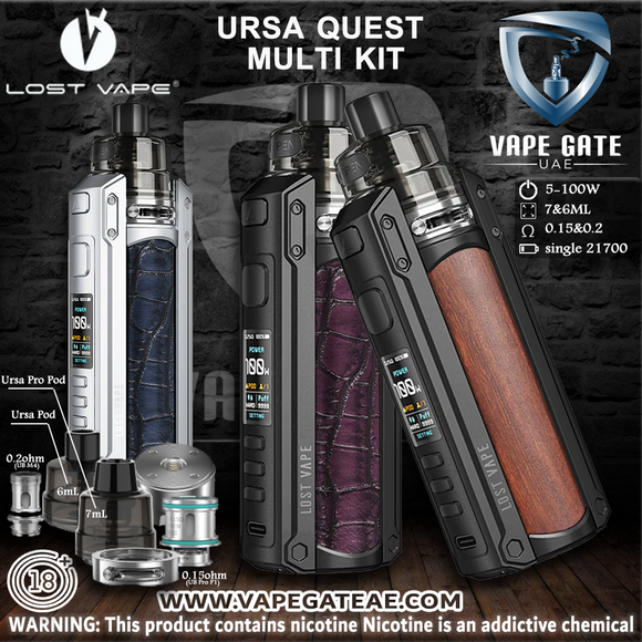 URSA QUEST MULTI KIT – LOST VAPE - Vape Kits - UAE - KSA - Abu Dhabi - Dubai - RAK 1