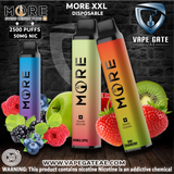 MORE XXL DISPOSABLE VAPE KIT 2500 PUFFS 1200MAH Abudhabi Dubai Al Ain KSA