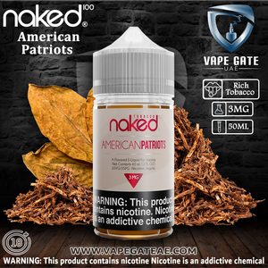 Naked 100 - American Patriots 60ml, REAL DISCOUNT WITH VAPE GATE UAE. Naked 100 - American Patriots 60ml, REAL DISCOUNT WITH VAPE GATE UAE.