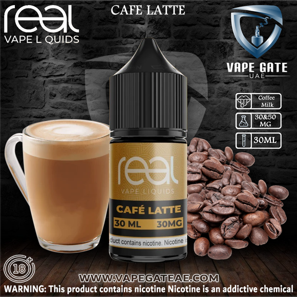 CAFE LATTE - REAL VAPE SALTNIC 30ml ABU DHABI DUBAI KSA AL AIN