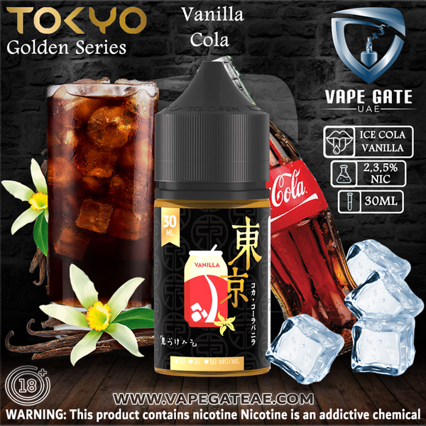 vanilla coke vape Tokyo Golden Series Vanilla Cola Saltnic 30ml | Sharjah & Abu Dhabi UAE
