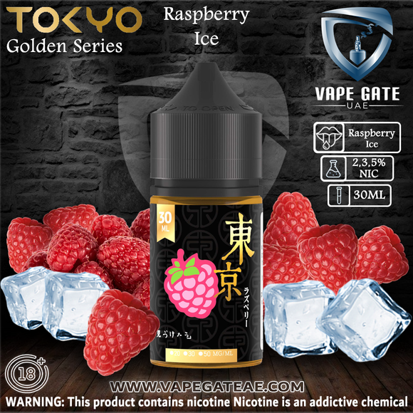 Tokyo Golden Series Raspberry Ice Saltnic 30ml Abu Dhabi Dubai Ajman KSA