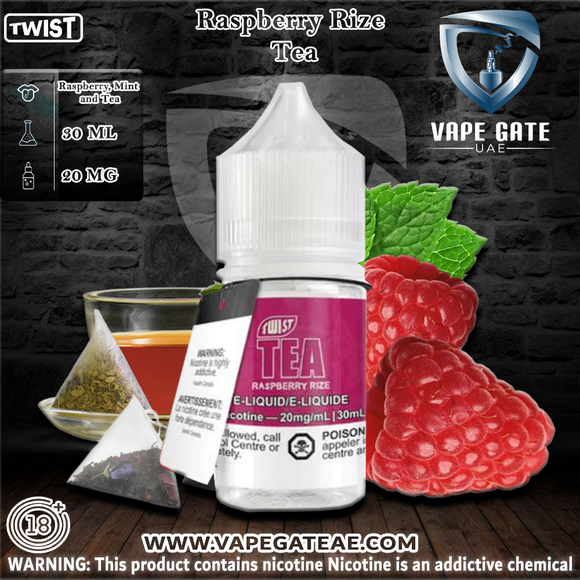 Raspberry Rize 30ml Salt by Twist Tea PGVG Abudhabi Dubai KSA