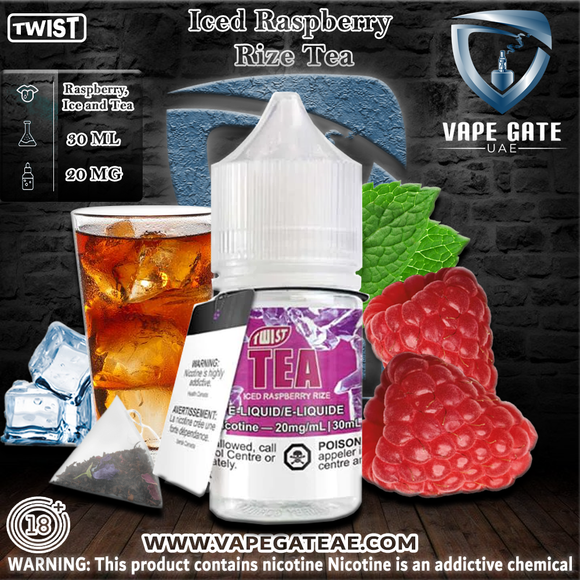 Iced Raspberry Rize 30ml Salt by Twist Tea PGVG Abudhabi Dubai KSA