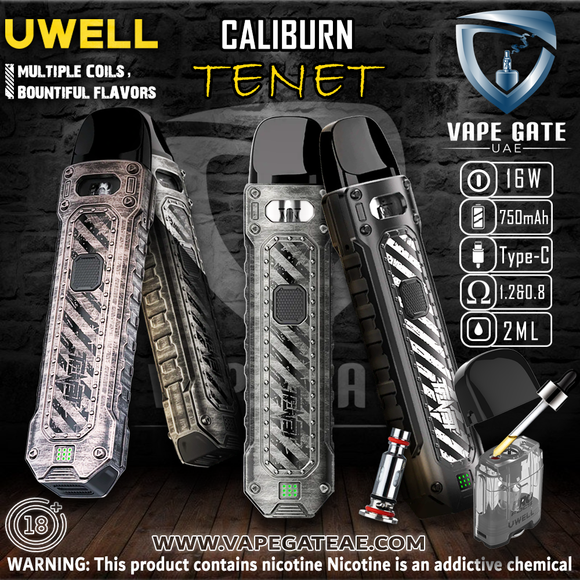 UWELL CALIBURN TENET 750mAh POD SYSTEM ABU DHABI DUBAI AL AIN SHARJAH FUJAIRAH KSA QATAR